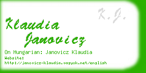 klaudia janovicz business card